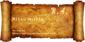 Mitiu Anilla névjegykártya